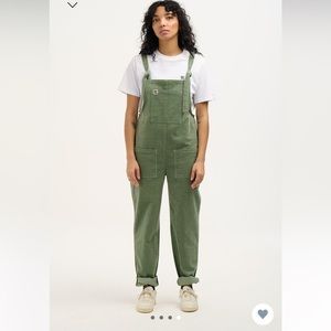 Lucy & Yak Original Dungaree: ORGANIC CORDUROY Green